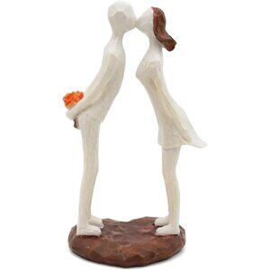 Kissing Couple Sculptures Home Decor Abstract Figurine Decorative Resin